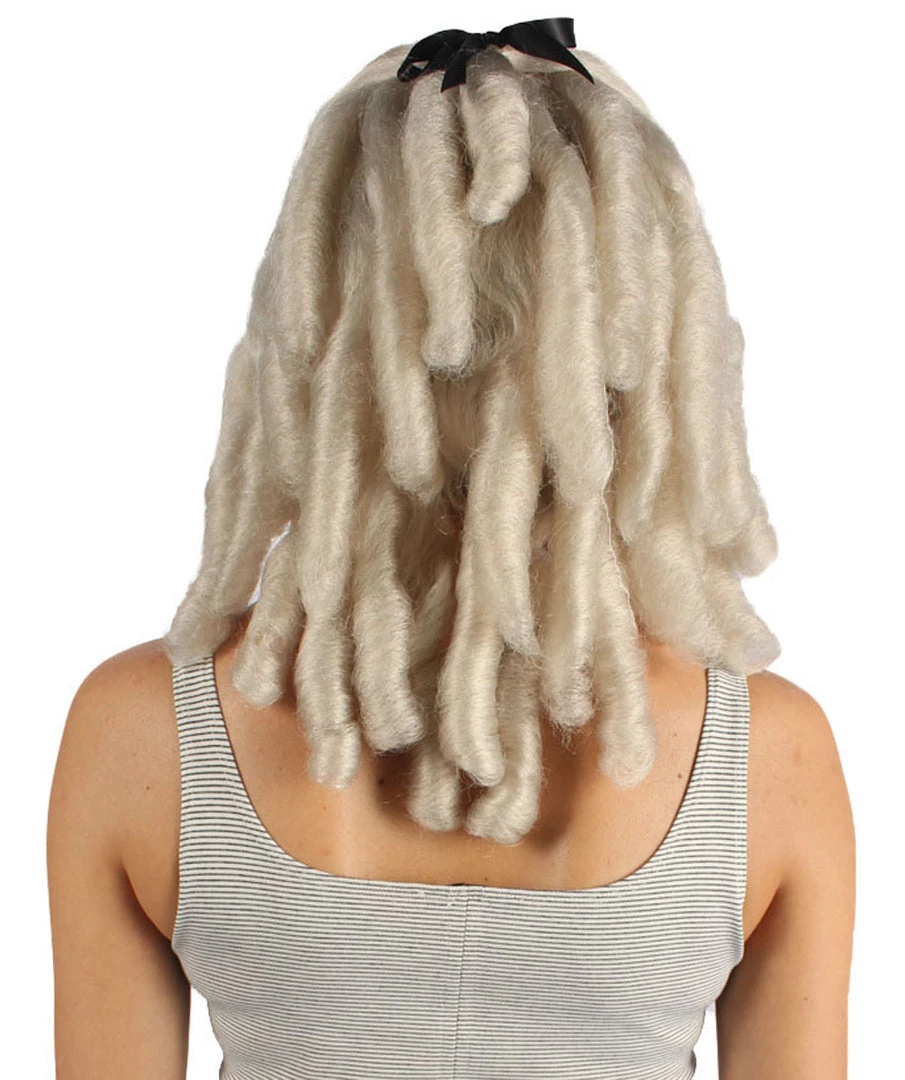 HPO Women's Womens Colonial Ladies 18th Century Curly Wig | Blonde Historical Wigs | Premium Breathable Capless Cap 4 HPO Women's Womens Colonial Ladies 18th Century Curly Wig | Blonde Historical Wigs | Premium Breathable Capless Cap
