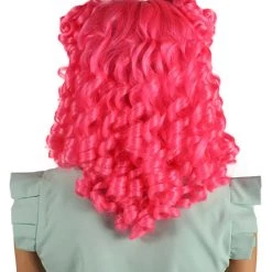 HPO Women's Womens Colonial Lady Pink Curly Wig | Premium Breathable Capless Cap 12 HPO Women's Womens Colonial Lady Pink Curly Wig | Premium Breathable Capless Cap