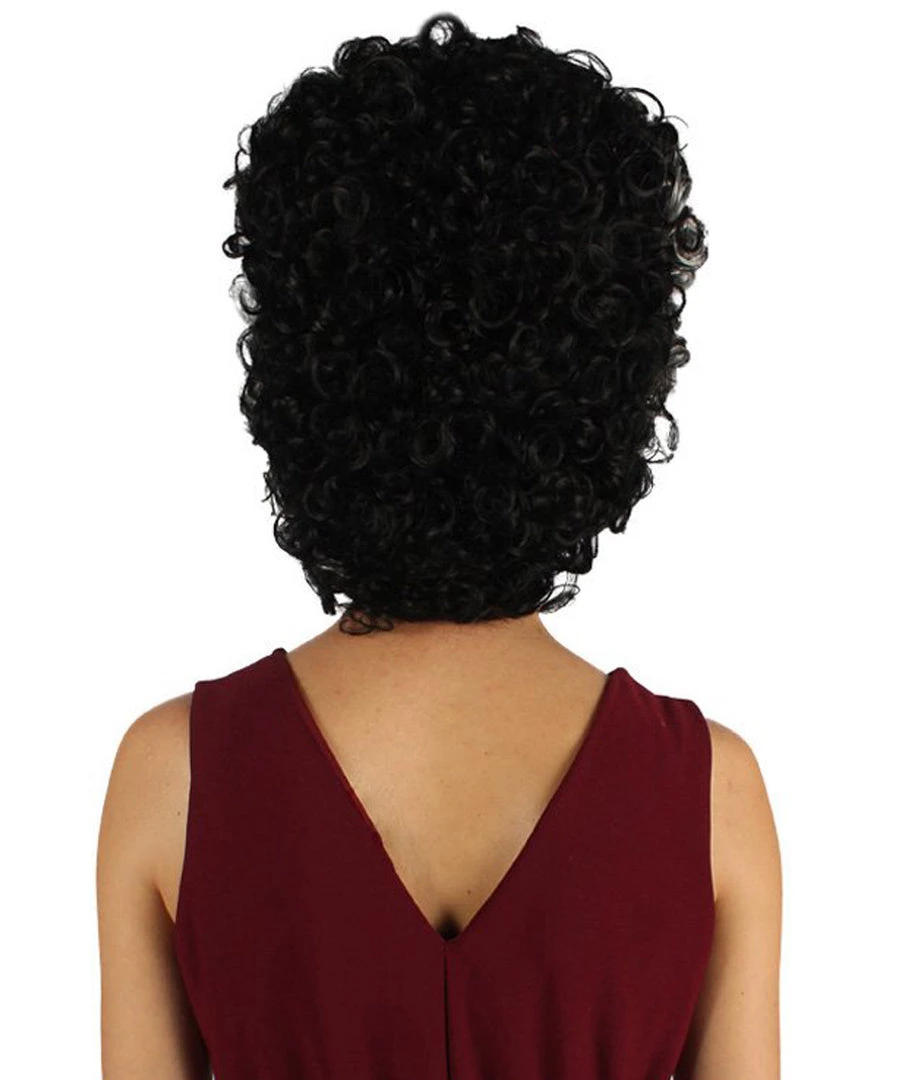 HPO Womens Colonial Ladies 18th Century Curly Wig | Black Historical Wig | Premium Breathable Capless Cap Women's 4 HPO Womens Colonial Ladies 18th Century Curly Wig | Black Historical Wig | Premium Breathable Capless Cap Women's