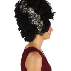 HPO Womens Colonial Ladies 18th Century Curly Wig | Black Historical Wig | Premium Breathable Capless Cap Women's 11 HPO Womens Colonial Ladies 18th Century Curly Wig | Black Historical Wig | Premium Breathable Capless Cap Women's