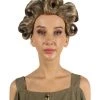 HPO Womens Old Lady Wig | Brown Vintage Wigs | Premium Breathable Capless Cap