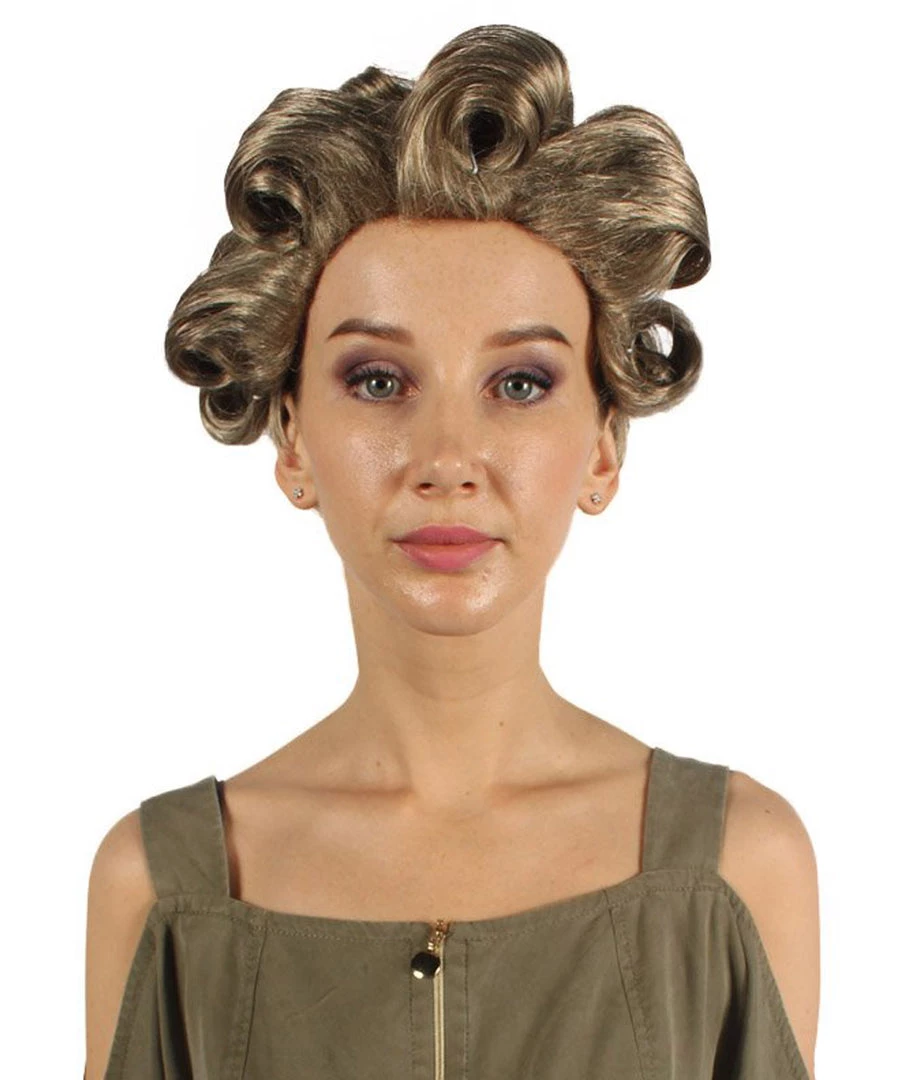 HPO Womens Old Lady Wig | Brown Vintage Wigs | Premium Breathable Capless Cap 1 HPO Womens Old Lady Wig | Brown Vintage Wigs | Premium Breathable Capless Cap