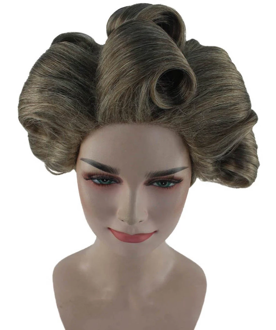 HPO Womens Old Lady Wig | Brown Vintage Wigs | Premium Breathable Capless Cap 7 HPO Womens Old Lady Wig | Brown Vintage Wigs | Premium Breathable Capless Cap