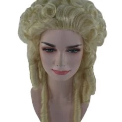 HPO Womens 18th Century Colonial Lady Curly Wig | Blonde Historical Wig | Premium Breathable Capess Cap 15 HPO Womens 18th Century Colonial Lady Curly Wig | Blonde Historical Wig | Premium Breathable Capess Cap
