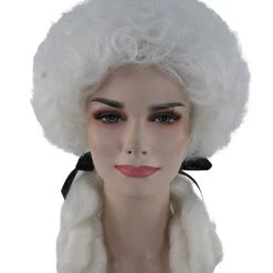 HPO Womens 18th Century Colonial Lady Wig | White Historical Wig | Premium Breathable Capless Cap 15 HPO Womens 18th Century Colonial Lady Wig | White Historical Wig | Premium Breathable Capless Cap