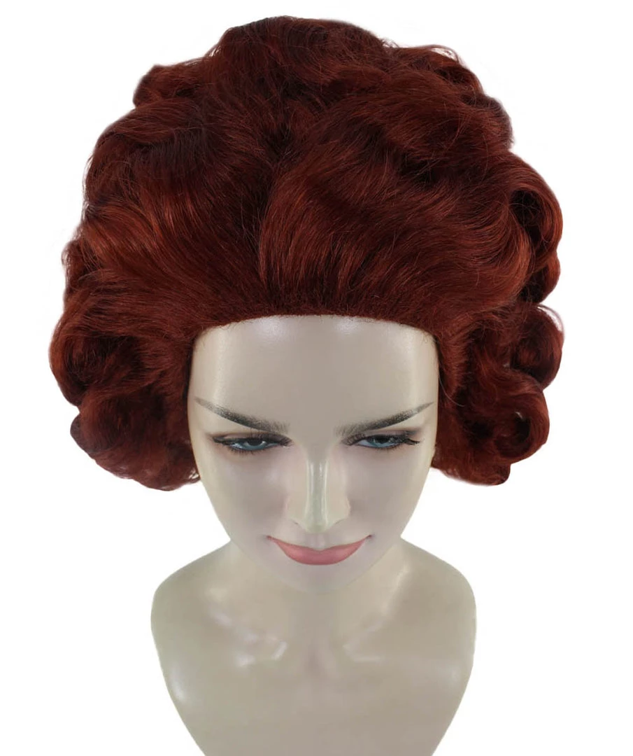 HPO Women's Colonial Historical Lady Wigs | Auburn Halloween Wigs | Premium Breathable Capless Cap 7 HPO Women's Colonial Historical Lady Wigs | Auburn Halloween Wigs | Premium Breathable Capless Cap