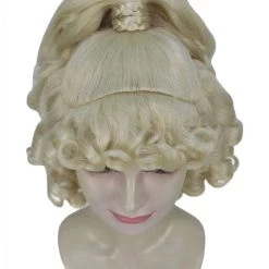 HPO Women's Womens 18th Century Colonial Lady Curly Blonde Historical Wig | Premium Breathable Capless Cap 15 HPO Women's Womens 18th Century Colonial Lady Curly Blonde Historical Wig | Premium Breathable Capless Cap