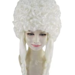 HPO Womens Colonial Lady Wig | White Historical Wigs Women's