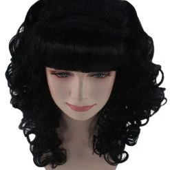 HPO Women's Womens Colonial Lady Curly Blonde Historical Wig With Black Lace | Premium Breathable Capless Cap 25 HPO Women's Womens Colonial Lady Curly Blonde Historical Wig With Black Lace | Premium Breathable Capless Cap