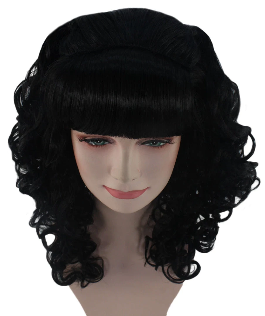 HPO Women's Womens Colonial Lady Curly Blonde Historical Wig With Black Lace | Premium Breathable Capless Cap 8 HPO Women's Womens Colonial Lady Curly Blonde Historical Wig With Black Lace | Premium Breathable Capless Cap