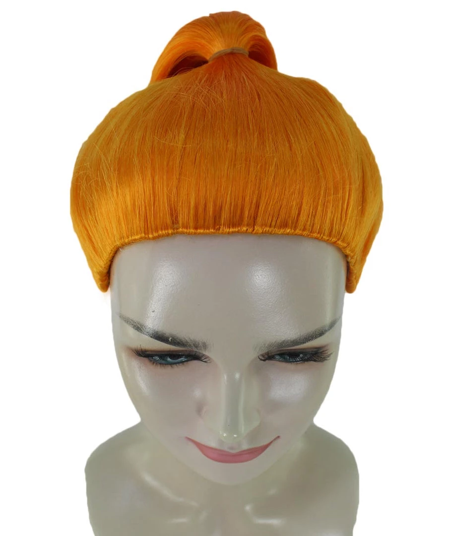 HPO Womens Orange Ponytail Wig | TV/Movie Wigs | Premium Breathable Capless Cap 7 HPO Womens Orange Ponytail Wig | TV/Movie Wigs | Premium Breathable Capless Cap