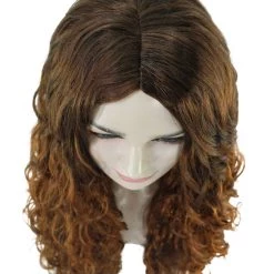 HPO Women's Womens Brown Long Curly Wig Song Contest 2018 | Celebrity Wigs | Premium Breathable Capless Cap 15 HPO Women's Womens Brown Long Curly Wig Song Contest 2018 | Celebrity Wigs | Premium Breathable Capless Cap