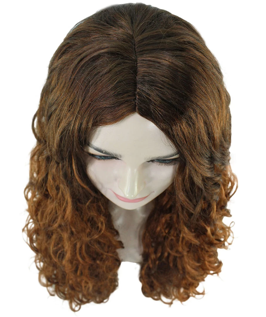 HPO Women's Womens Brown Long Curly Wig Song Contest 2018 | Celebrity Wigs | Premium Breathable Capless Cap 7 HPO Women's Womens Brown Long Curly Wig Song Contest 2018 | Celebrity Wigs | Premium Breathable Capless Cap