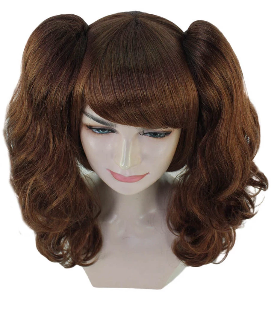 HPO Womens Brown Ponytail Wig | Video Game Wigs | Premium Breathable Capless Cap 7 HPO Womens Brown Ponytail Wig | Video Game Wigs | Premium Breathable Capless Cap