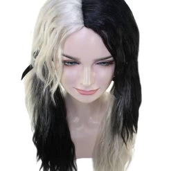 HPO Women's Womens Black And White Ponytail Wig | Anime Cosplay Party Wigs | Premium Breathable Capless Cap 13 HPO Women's Womens Black And White Ponytail Wig | Anime Cosplay Party Wigs | Premium Breathable Capless Cap