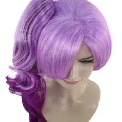 HPO Womens Game Dark Wig | Purple Anime Cosplay Wigs | Premium Breathable Capless Cap 15 HPO Womens Game Dark Wig | Purple Anime Cosplay Wigs | Premium Breathable Capless Cap