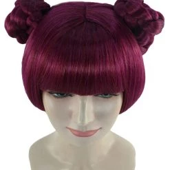 HPO Womens Anime Buns Wig | Purple Buns Cosplay Party Wigs | Premium Breathable Capless Cap 15 HPO Womens Anime Buns Wig | Purple Buns Cosplay Party Wigs | Premium Breathable Capless Cap