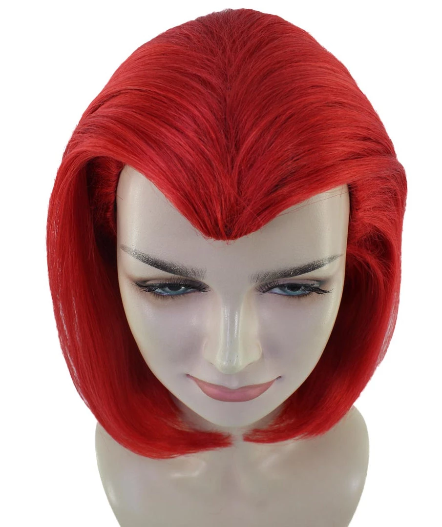 HPO Womens Superhero Red Wig | TV/Movie Wigs | Premium Breathable Capless Cap 6 HPO Womens Superhero Red Wig | TV/Movie Wigs | Premium Breathable Capless Cap