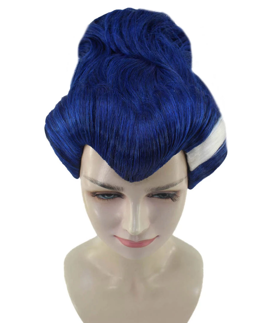 HPO Womens Monster Family Blue Wig | Blue Emma TV/Movie Wigs | Premium Breathable Capless Cap Women's 7 HPO Womens Monster Family Blue Wig | Blue Emma TV/Movie Wigs | Premium Breathable Capless Cap Women's