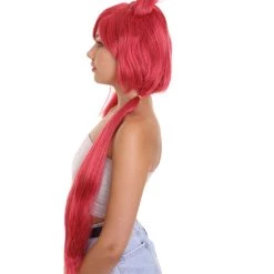 HPO Womens Game Cosplay Wig | Red Video Game Wigs | Premium Breathable Capless Cap Women's 12 HPO Womens Game Cosplay Wig | Red Video Game Wigs | Premium Breathable Capless Cap Women's