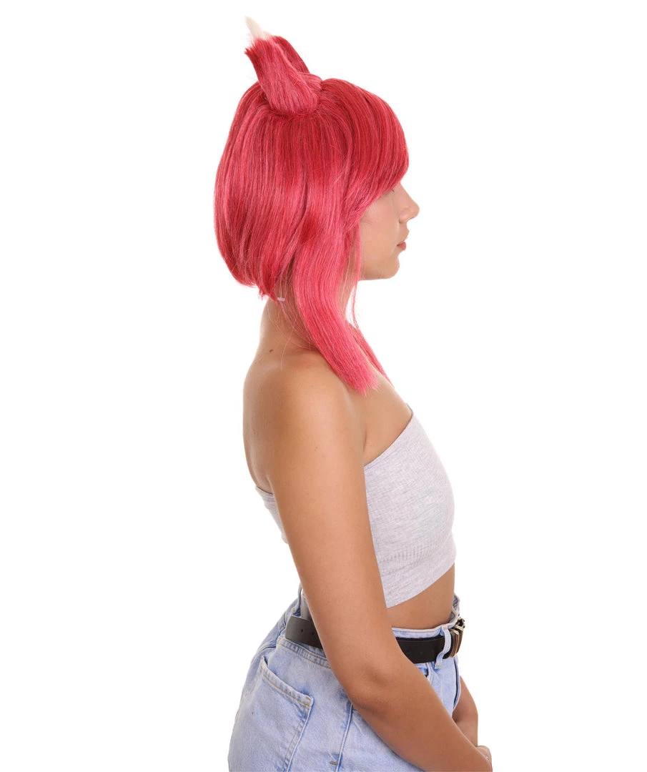 HPO Womens Game Cosplay Wig | Red Video Game Wigs | Premium Breathable Capless Cap Women's 5 HPO Womens Game Cosplay Wig | Red Video Game Wigs | Premium Breathable Capless Cap Women's
