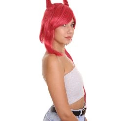 HPO Womens Game Cosplay Wig | Red Video Game Wigs | Premium Breathable Capless Cap Women's 15 HPO Womens Game Cosplay Wig | Red Video Game Wigs | Premium Breathable Capless Cap Women's