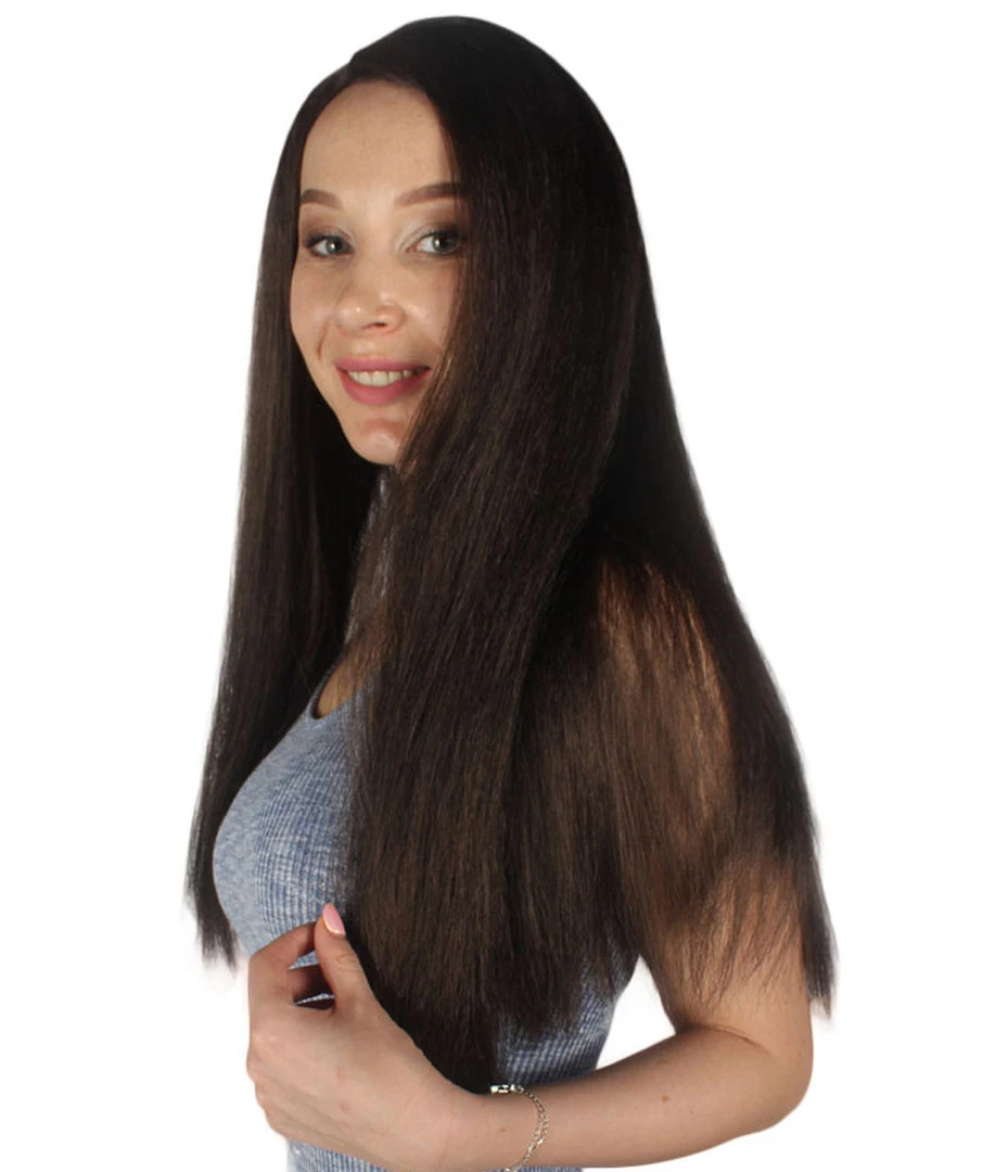 HPO Women's Womens Adult Princess Wig | Brown TV/Movie Wigs | Premium Breathable Capless Cap 2 HPO Women's Womens Adult Princess Wig | Brown TV/Movie Wigs | Premium Breathable Capless Cap