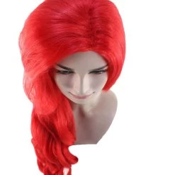 HPO Womens Mermaid Wig | Red Princess Wigs | Premium Breathable Capless Cap 13 HPO Womens Mermaid Wig | Red Princess Wigs | Premium Breathable Capless Cap
