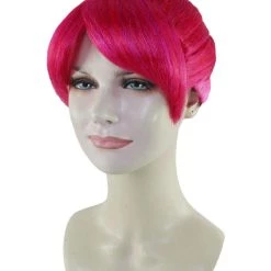 HPO Women's Womens Online Game Wig | Pink Video Game Wigs | Premium Breathable Capless Cap