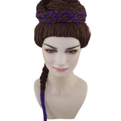 HPO Womens Superhero Braided Wig | Brown TV/Movie Wigs | Premium Breathable Capless Cap