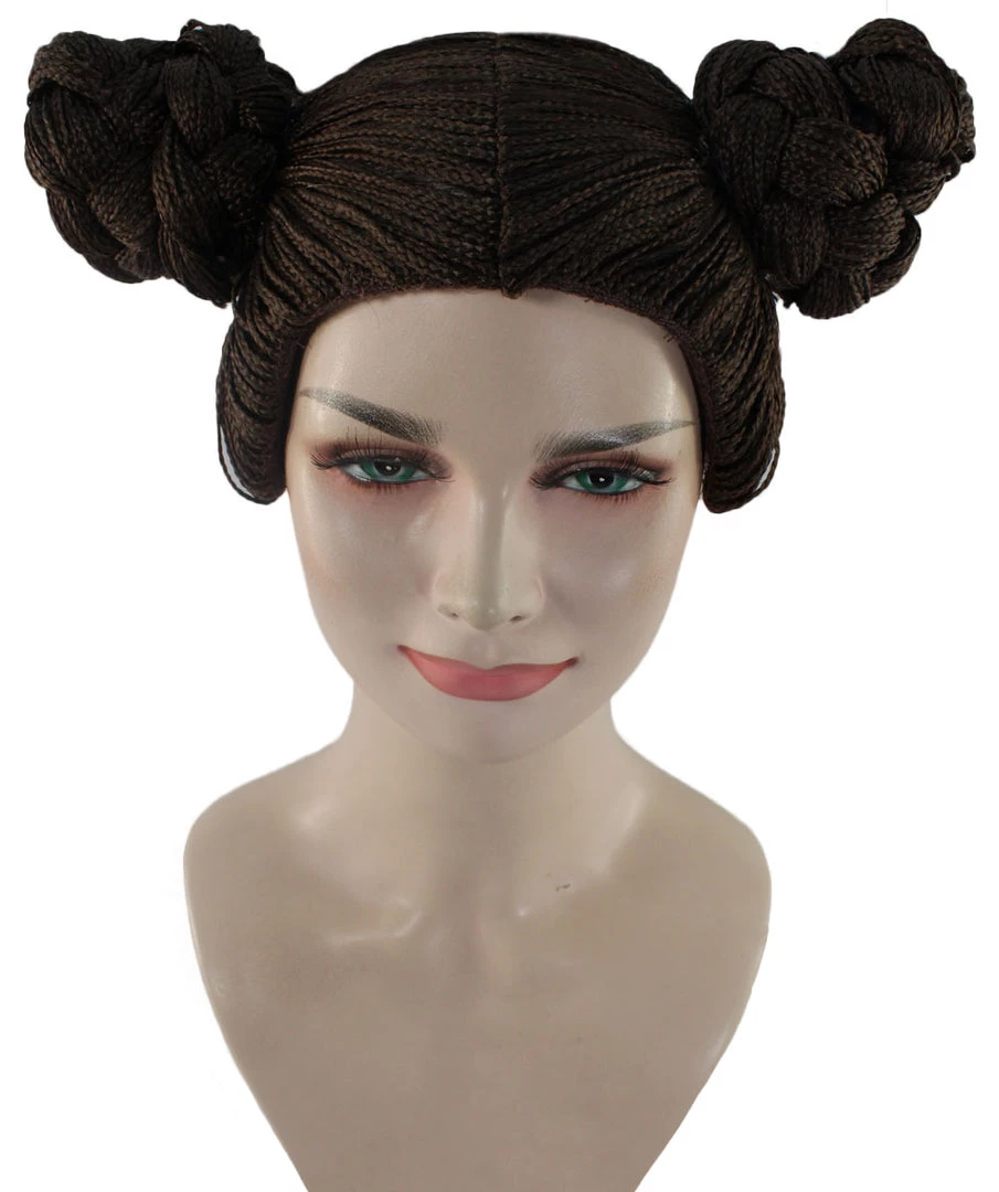 HPO Women's Womens Superhero Buns Wig | Brown TV/Movie Wigs | Premium Breathable Capless Cap 6 HPO Women's Womens Superhero Buns Wig | Brown TV/Movie Wigs | Premium Breathable Capless Cap