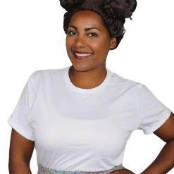 HPO Women's Womens Superhero Buns Wig | Brown TV/Movie Wigs | Premium Breathable Capless Cap