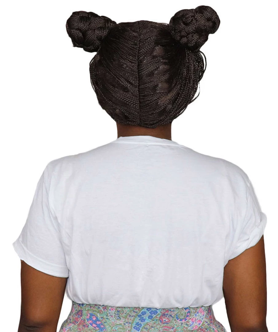 HPO Women's Womens Superhero Buns Wig | Brown TV/Movie Wigs | Premium Breathable Capless Cap 4 HPO Women's Womens Superhero Buns Wig | Brown TV/Movie Wigs | Premium Breathable Capless Cap