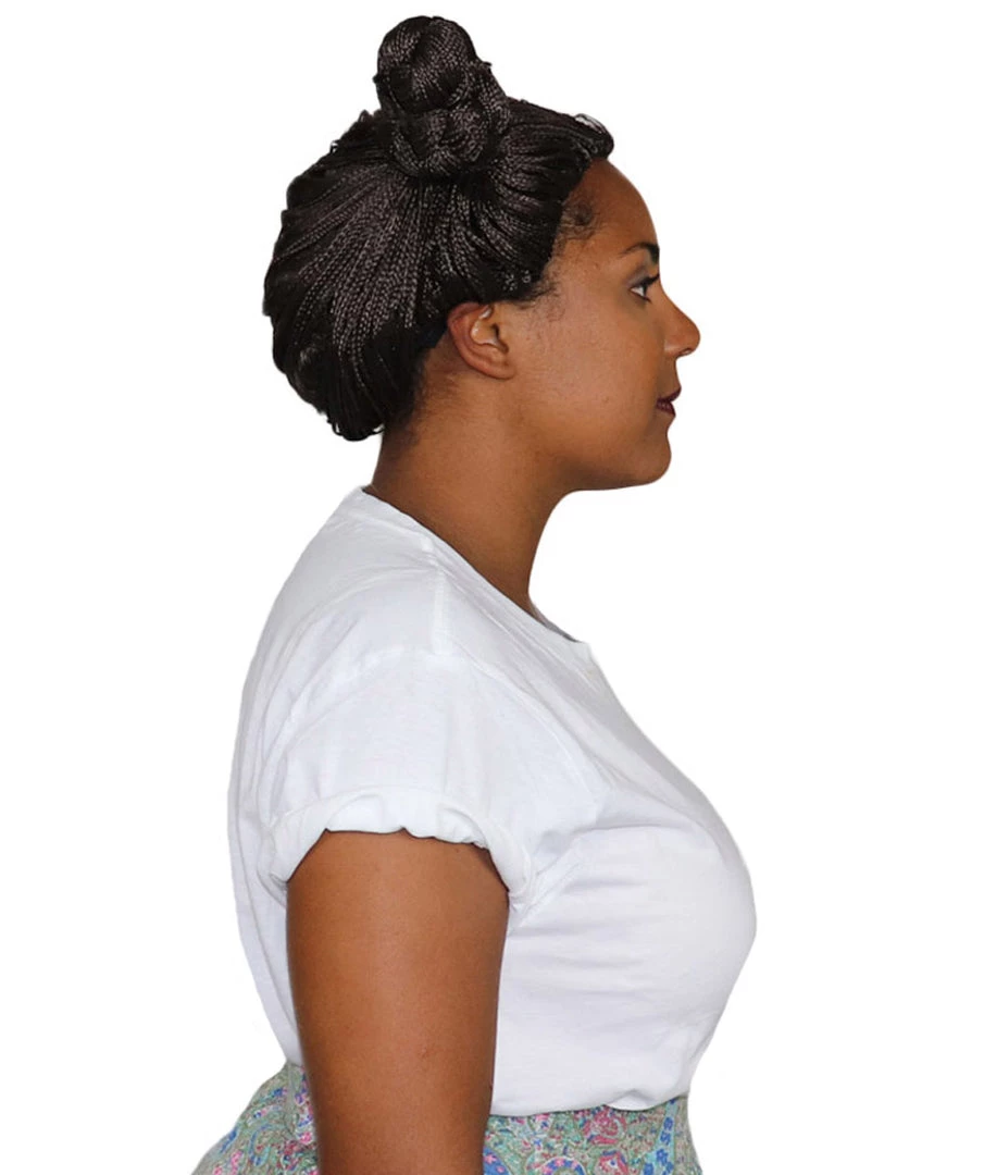 HPO Women's Womens Superhero Buns Wig | Brown TV/Movie Wigs | Premium Breathable Capless Cap 5 HPO Women's Womens Superhero Buns Wig | Brown TV/Movie Wigs | Premium Breathable Capless Cap