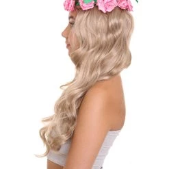 HPO Women's Long Wavy Wigs | Dark Blonde Cosplay Wigs | Premium Breathable Capless Cap