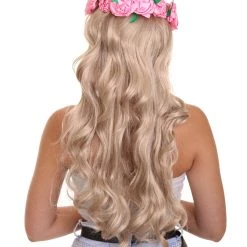 HPO Women's Long Wavy Wigs | Dark Blonde Cosplay Wigs | Premium Breathable Capless Cap