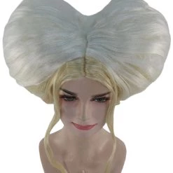 HPO Womens Drag Princess Wig | White & Blonde Celebrity Wigs | Premium Breathable Capless Cap