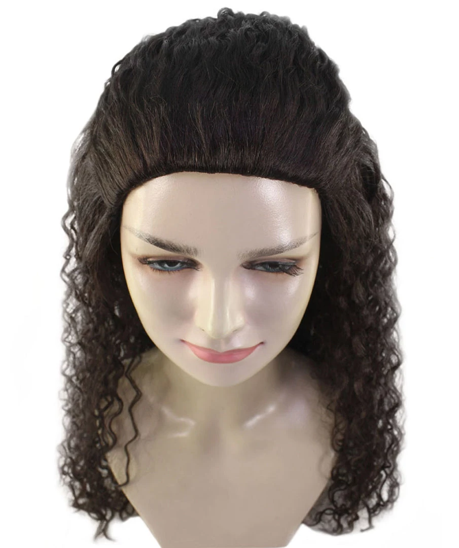 HPO Womens Adult Princess Curly Wig | Brown TV/Movie Wigs | Premium Breathable Capless Cap 6 HPO Womens Adult Princess Curly Wig | Brown TV/Movie Wigs | Premium Breathable Capless Cap