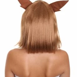 HPO Womens Monster Wig With Ears | Brown Cosplay Video Game Wigs | Premium Breathable Capless Cap 12 HPO Womens Monster Wig With Ears | Brown Cosplay Video Game Wigs | Premium Breathable Capless Cap