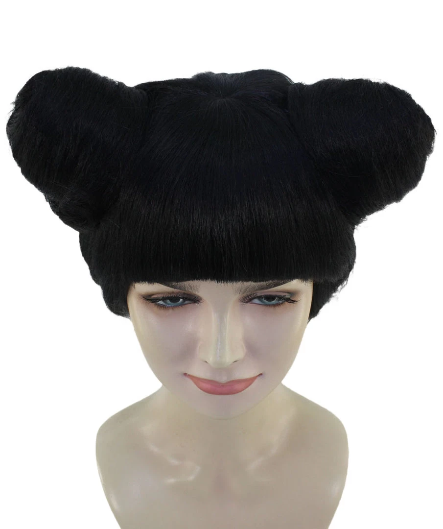 HPO Womens Singer Two Buns Wig | Black Celebrity Wigs | Premium Breathable Capless Cap 5 HPO Womens Singer Two Buns Wig | Black Celebrity Wigs | Premium Breathable Capless Cap