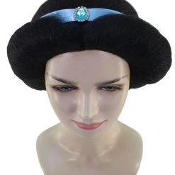 HPO Womens Adult Princess Braided Wig | Black TV/Movie Wigs | Premium Breathable Capless Cap