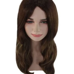 HPO Womens Fashion Highlight Wavy Wig | Brown Fashion Wigs | Premium Breathable Capless Cap Women's