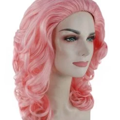 HPO Womens Pink Curly Wavy Wig | Pink Party Wigs | Premium Breathable Capless Cap 9 HPO Womens Pink Curly Wavy Wig | Pink Party Wigs | Premium Breathable Capless Cap