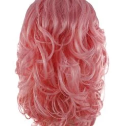 HPO Womens Pink Curly Wavy Wig | Pink Party Wigs | Premium Breathable Capless Cap 10 HPO Womens Pink Curly Wavy Wig | Pink Party Wigs | Premium Breathable Capless Cap