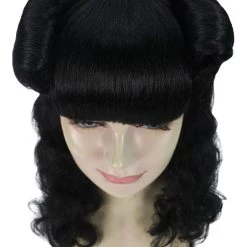 HPO Womens Drag Pin Up Wig | Black Celebrity Wigs | Premium Breathable Capless Cap Women's 13 HPO Womens Drag Pin Up Wig | Black Celebrity Wigs | Premium Breathable Capless Cap Women's