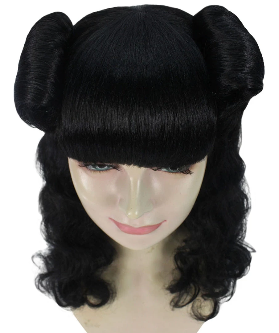 HPO Womens Drag Pin Up Wig | Black Celebrity Wigs | Premium Breathable Capless Cap Women's 6 HPO Womens Drag Pin Up Wig | Black Celebrity Wigs | Premium Breathable Capless Cap Women's