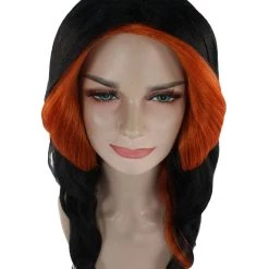 HPO Women's Womens Monster Wig | Black And Orange TV/Movie Wigs | Premium Breathable Capless Cap 15 HPO Women's Womens Monster Wig | Black And Orange TV/Movie Wigs | Premium Breathable Capless Cap