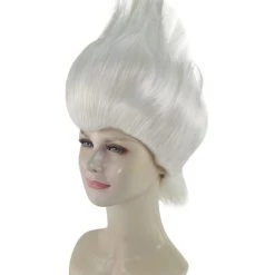 HPO Women's Womens Mermaid Witch Wig | White Storybook & Fairytale Wigs | Premium Breathable Capless Cap