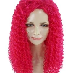 HPO Womens Animation Orange Curly Wig | Orange TV/Movie Wigs | Premium Breathable Capless Cap Women's