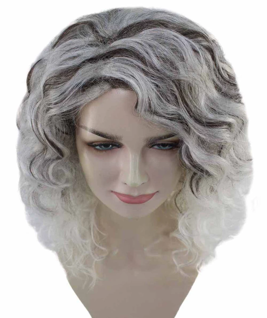HPO Womens Fashion Highlight Wavy Wig | Grey & Black Fashion Wigs | Premium Breathable Capless Cap 7 HPO Womens Fashion Highlight Wavy Wig | Grey & Black Fashion Wigs | Premium Breathable Capless Cap